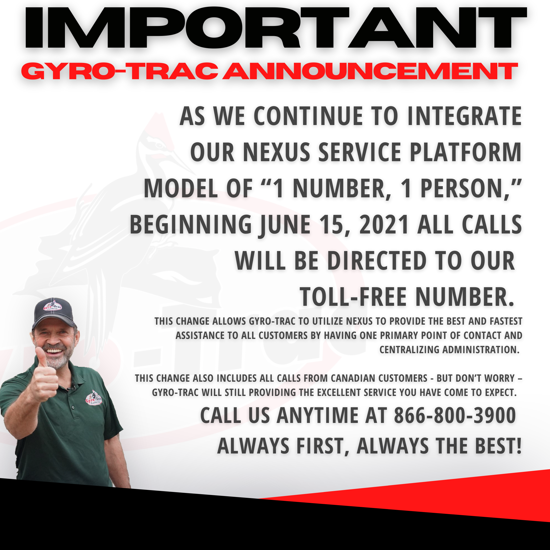 NEXUS Service Announcement