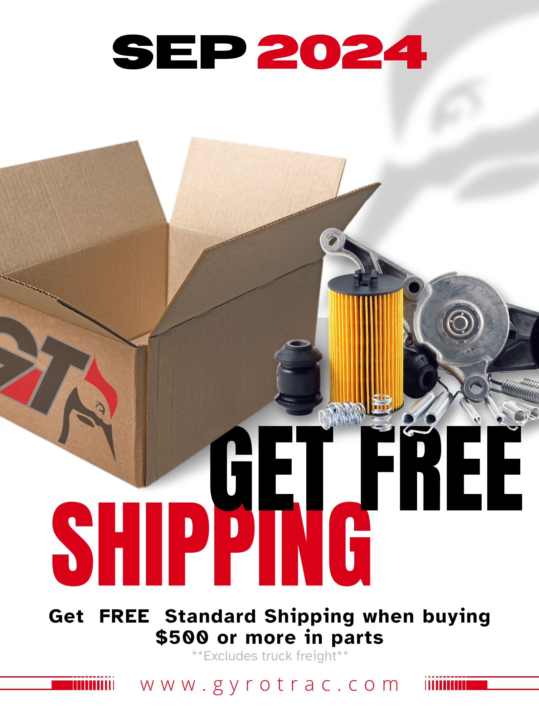 September Special: Enjoy FREE Shipping on Parts Orders Over $500!