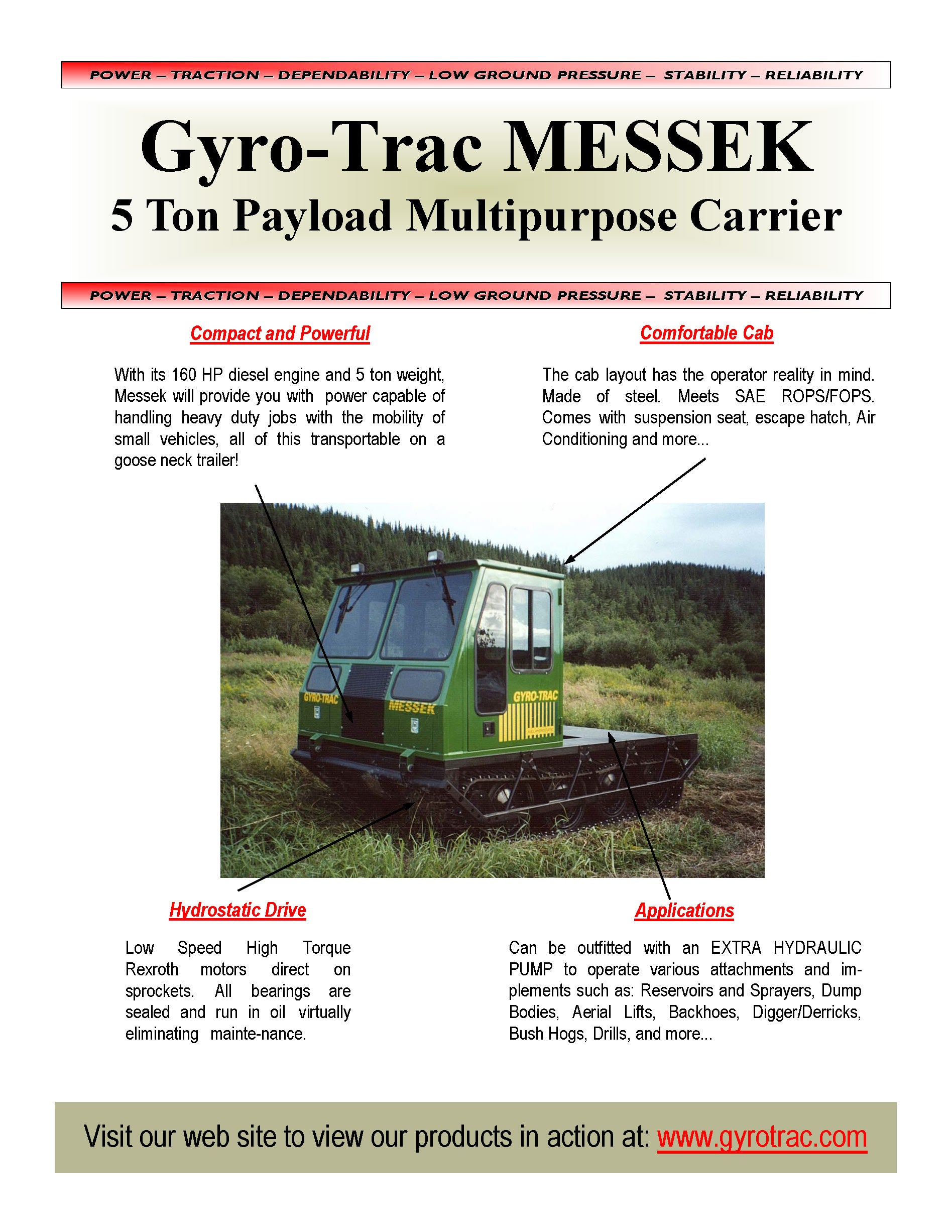 MESSEK Rubber Tracked Utility Carrier