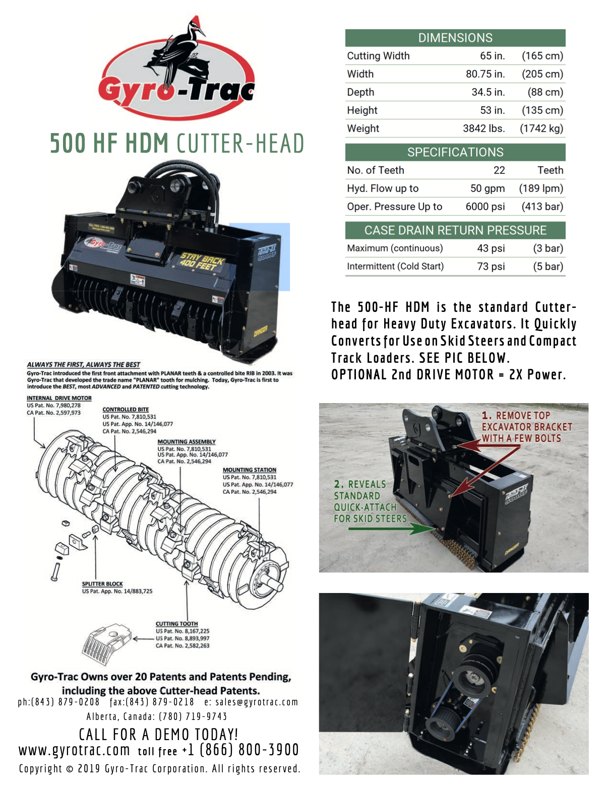 500 HF HDM Cutter-head