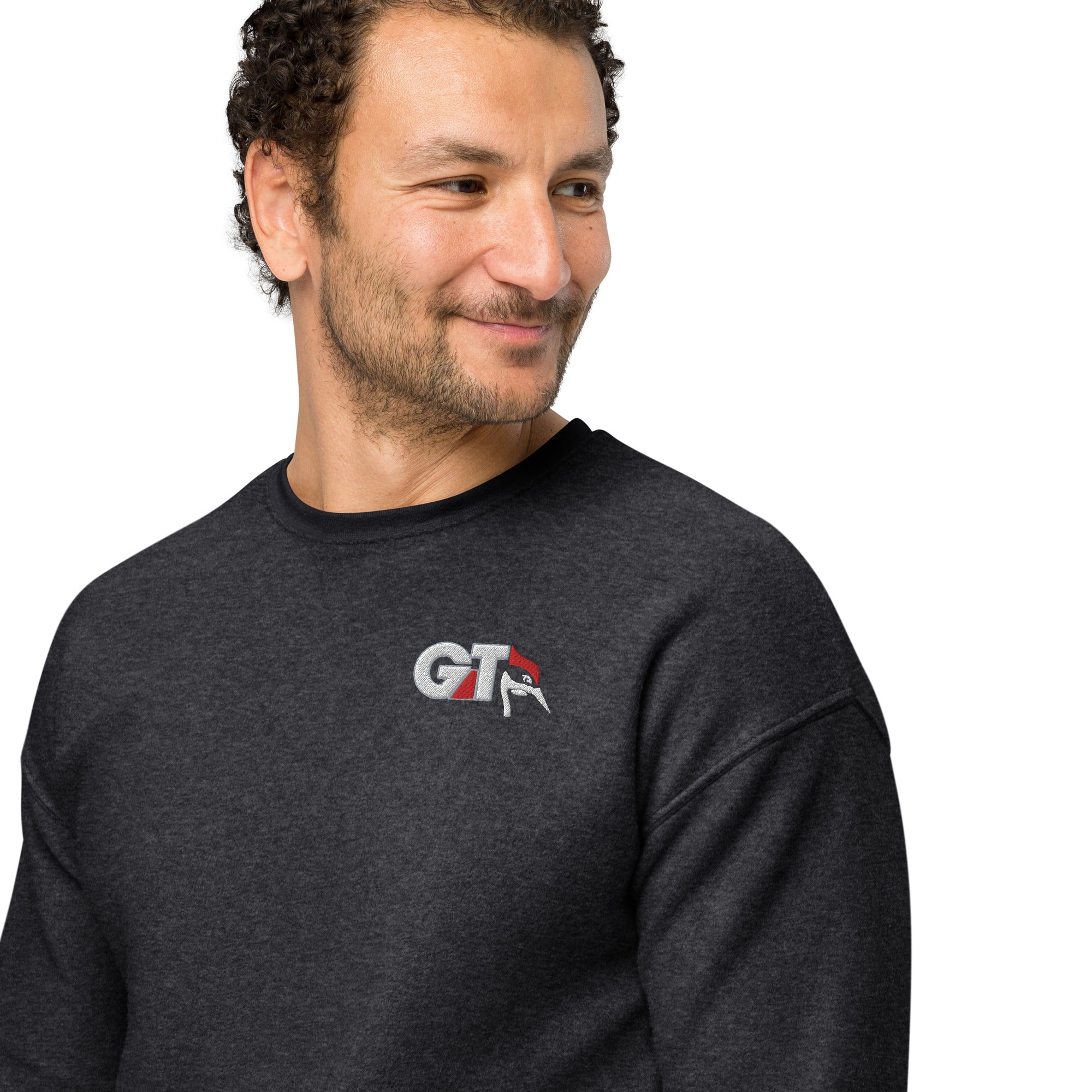 Unisex sueded fleece sweatshirt
