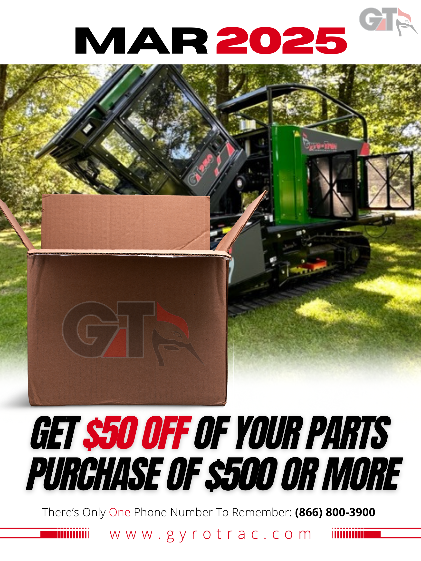 March 2025 Parts Sale – Save $50 on Orders Over $500!