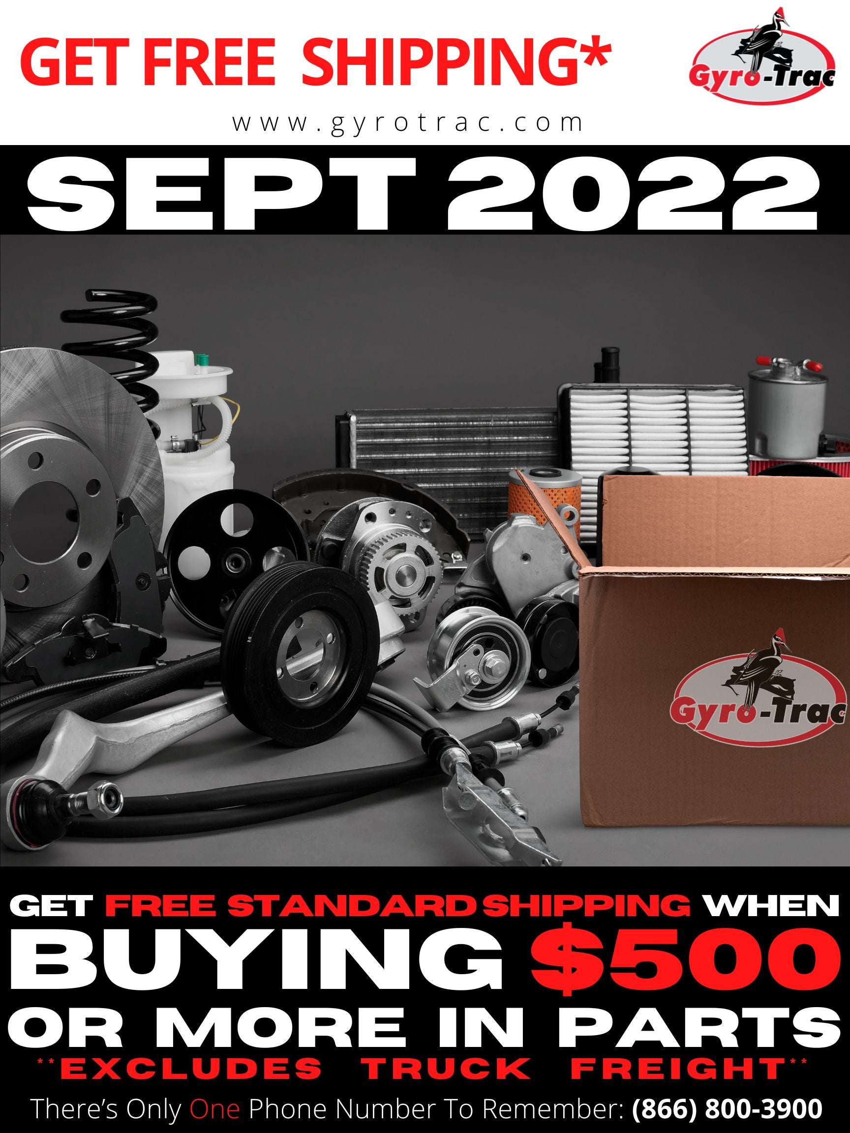 September 2022 Gyro-Trac Parts Sale