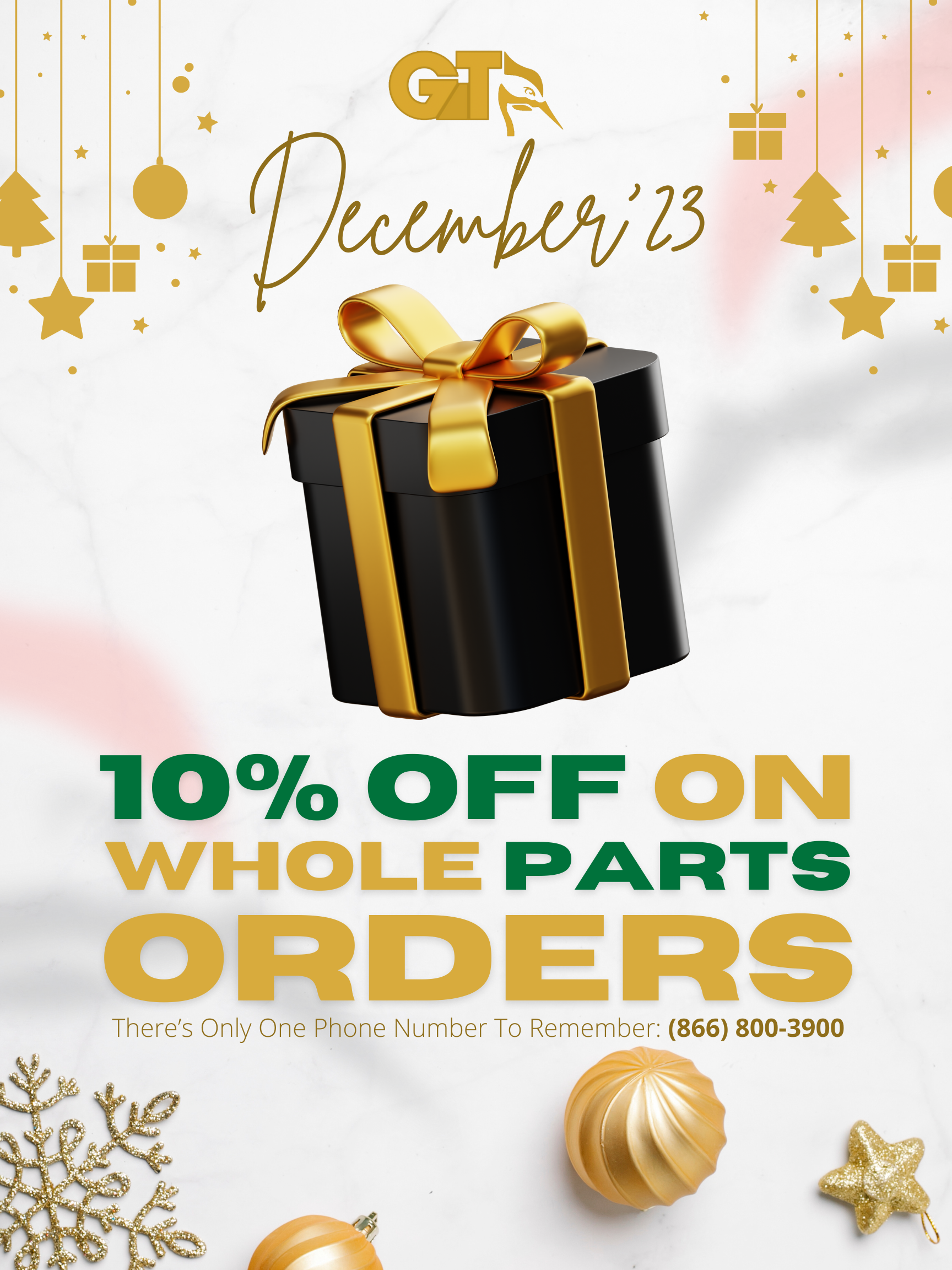 Gyro-Trac's December Delight: Unwrap 10% Off on Whole Parts Orders! 🎁🔧