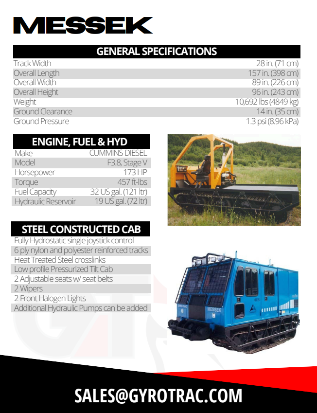 MESSEK Rubber Tracked Utility Carrier